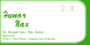 hunor max business card